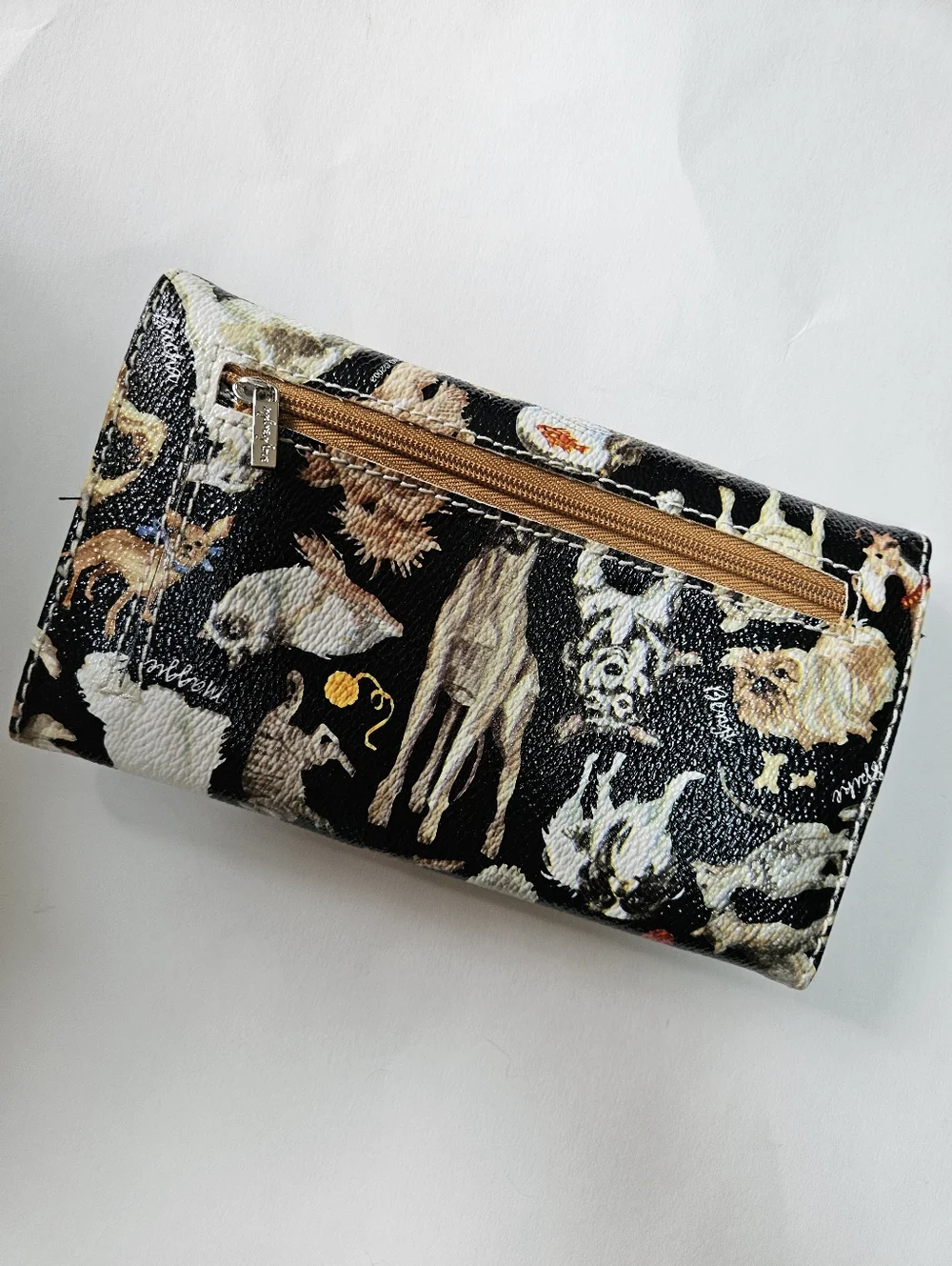 Sydney Love Polka Dot Dog Cat Print Wallet Trifold